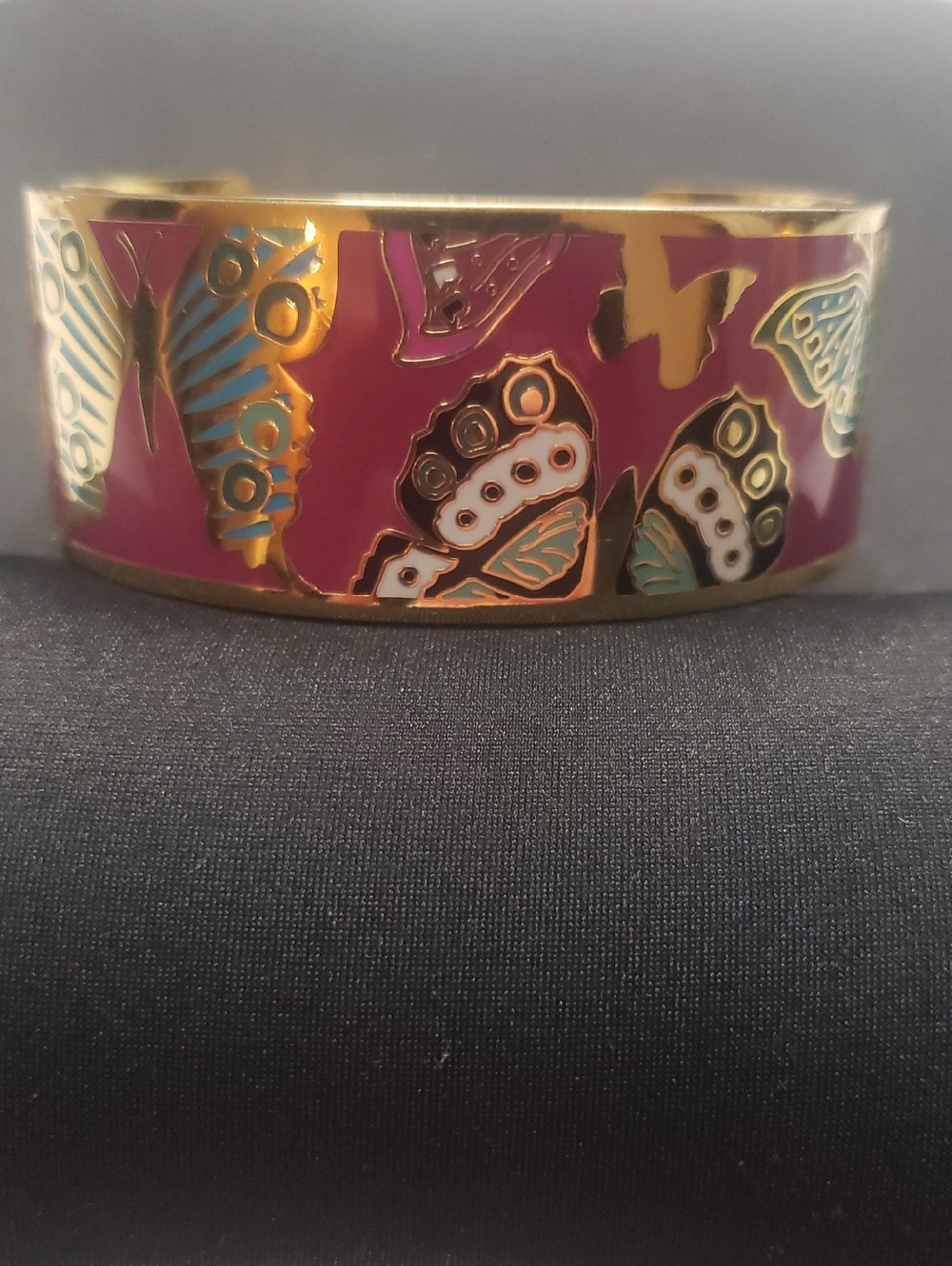 Johnny Was Enamel Butterfly Cuff Bracelet.
